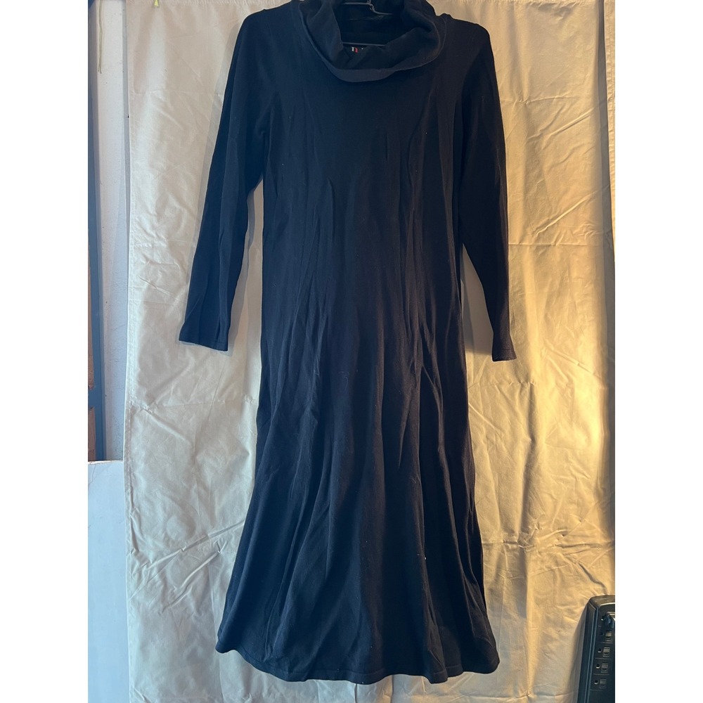 RK Originals Black Cowl Neck Long Sleeve Maxi Dress Women